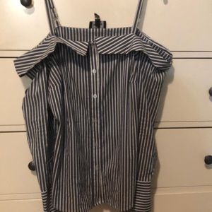 Striped off the shoulder blouse